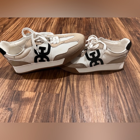 Sam Edelman Langley Sneakers - Cream, Black, and Tan - Picture 2 of 8